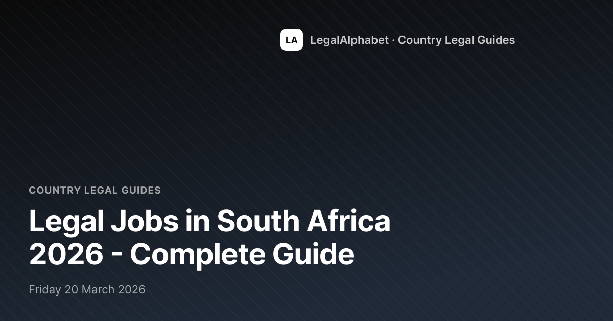 Legal Jobs in South Africa 2026 | Complete Guide