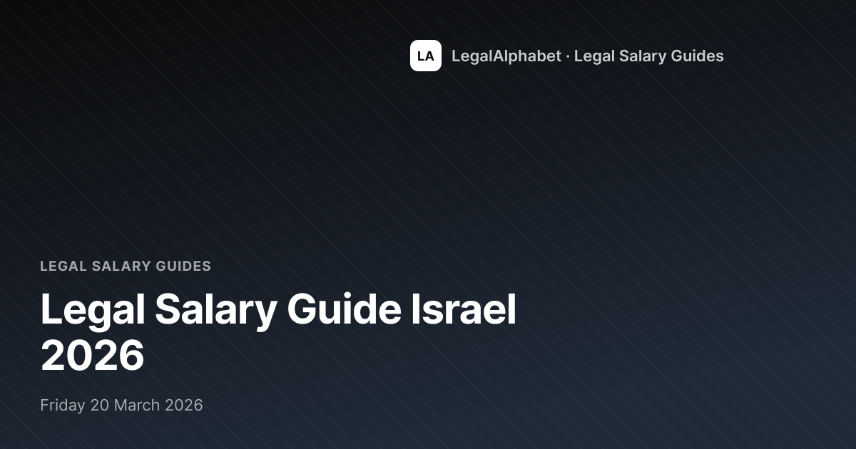 Legal Salary Guide Israel 2026 - ILS Compensation Breakdown