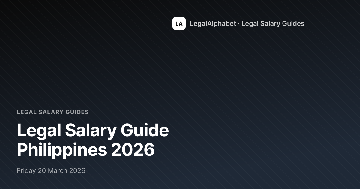 Legal Salary Guide Philippines 2026 - Attorney Pay Rates | L