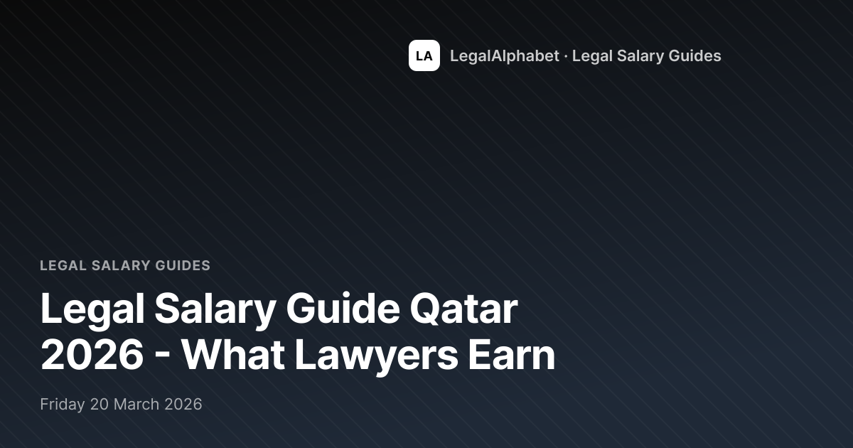 Legal Salary Guide Qatar 2026 - What Lawyers Earn in QAR | L