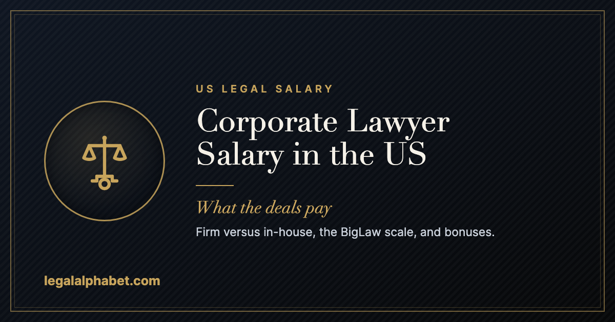 Corporate lawyer salary in the US, a LegalAlphabet 2026 career guide