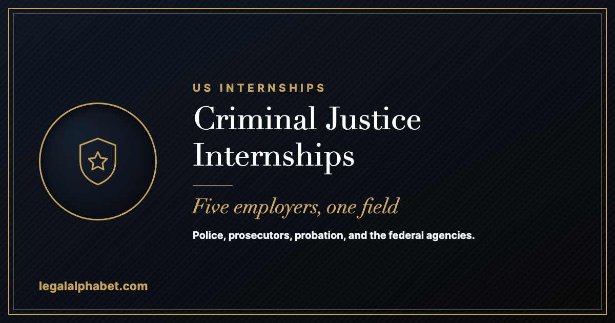 Criminal justice internships in the United States, a LegalAlphabet 2026 guide