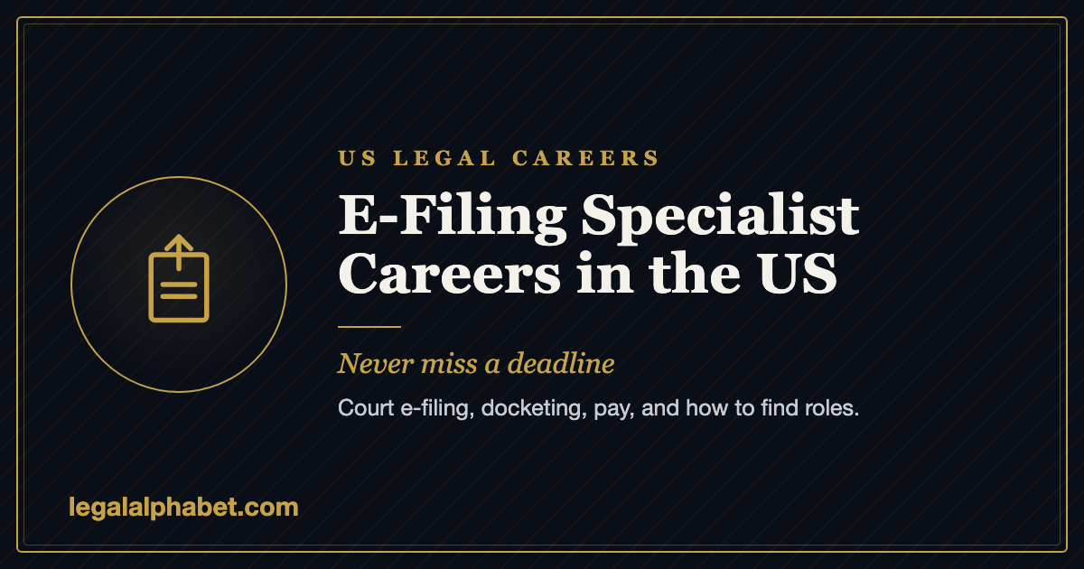 E-Filing Specialist Careers in the US: Court Filing and Docketing Jobs