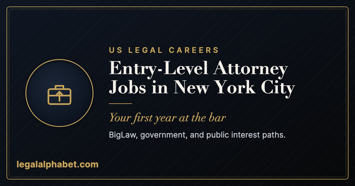 Entry-Level Attorney Jobs in New York City: A 2026 Guide