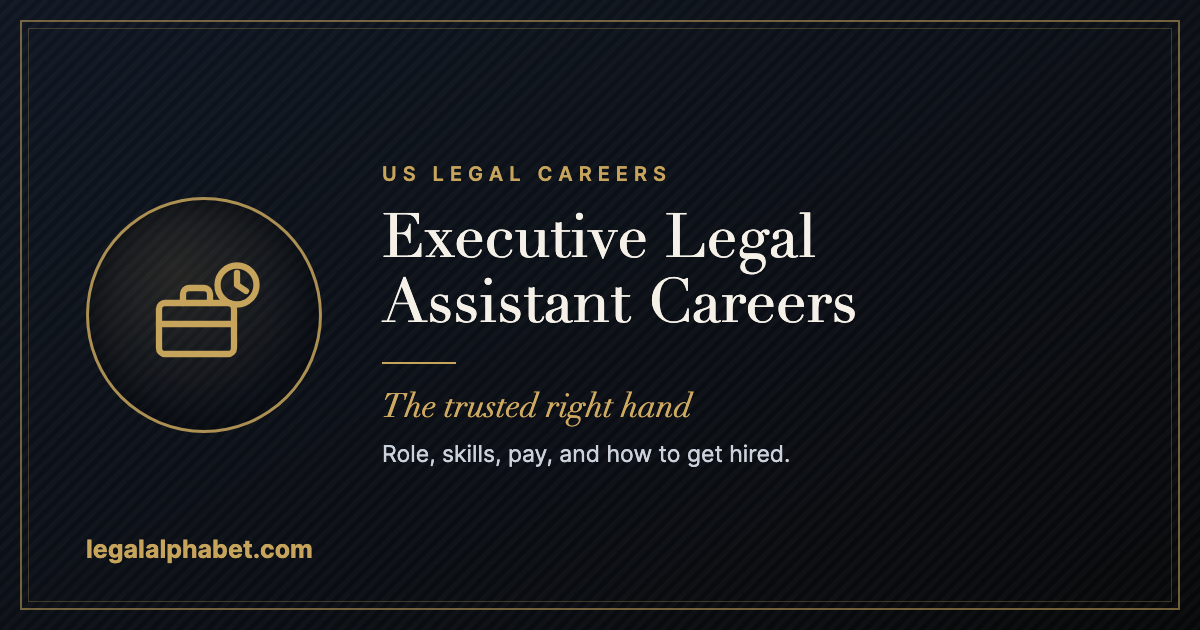 Executive legal assistant careers in the US, a LegalAlphabet 2026 career guide