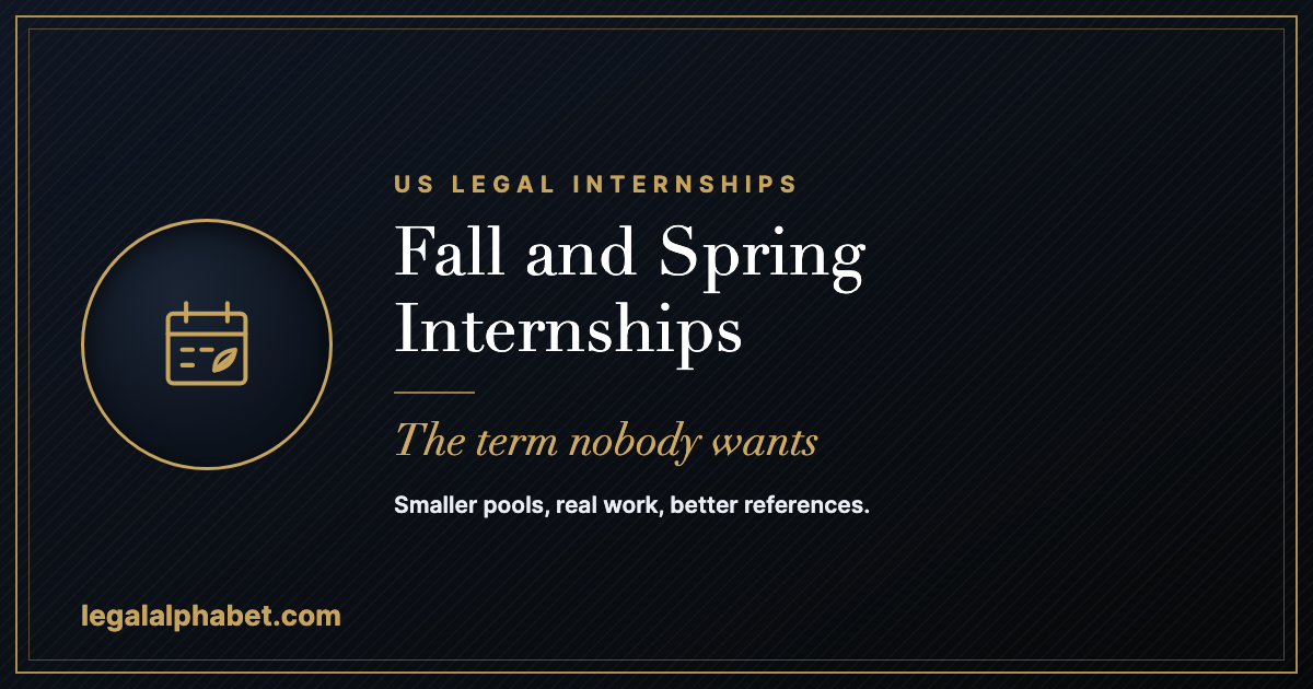 Fall and spring legal internships in the United States, a LegalAlphabet 2026 career guide