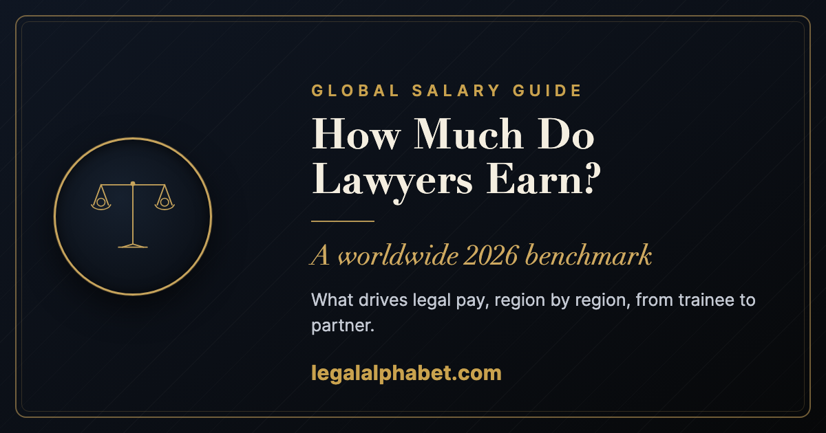 How much do lawyers earn around the world, a LegalAlphabet 2026 salary guide