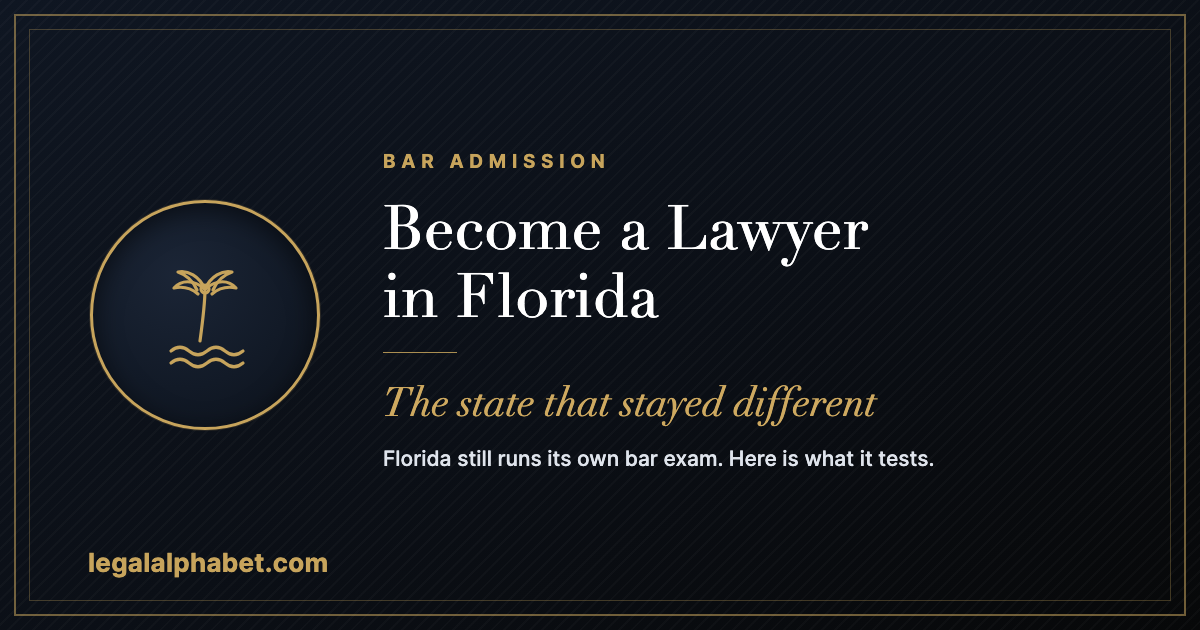 How to become a lawyer in Florida, a LegalAlphabet 2026 career guide