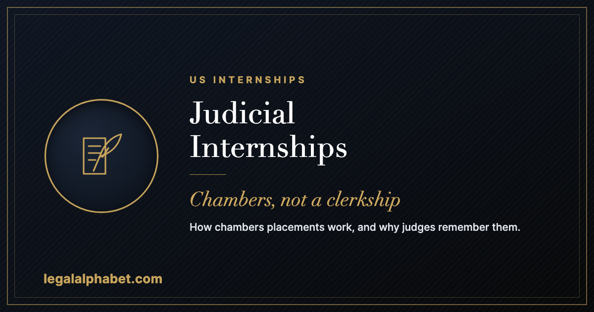 Judicial internships in the US, a LegalAlphabet 2026 career guide
