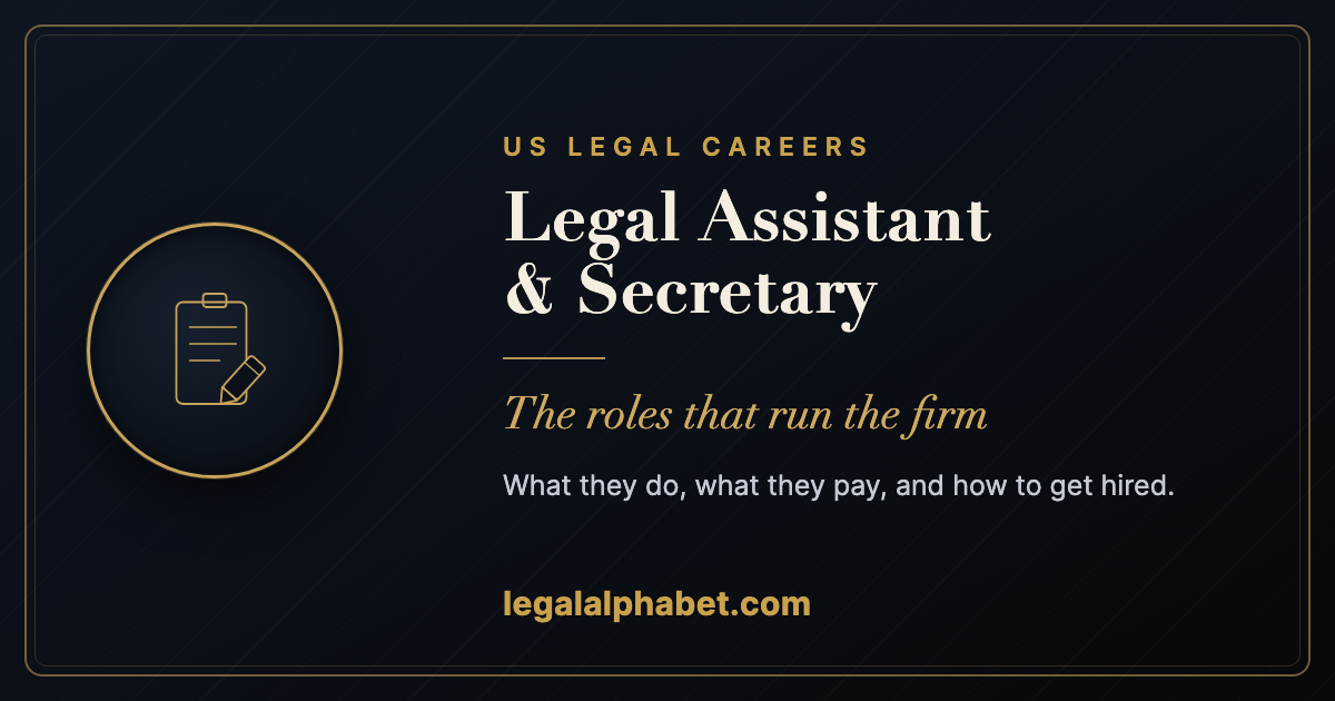 Legal assistant and legal secretary jobs in the US, a LegalAlphabet 2026 guide