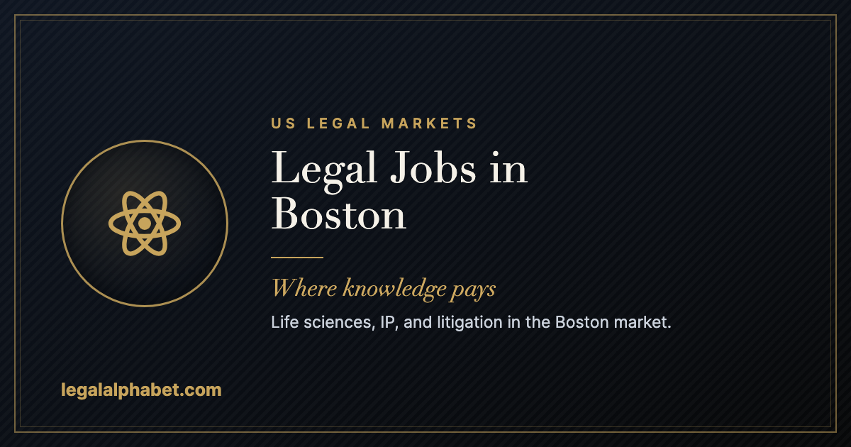 Legal jobs in Boston, a LegalAlphabet 2026 career guide