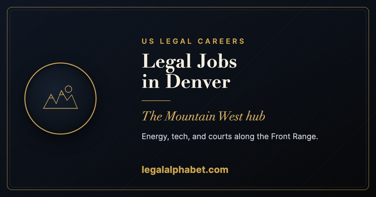 Legal Jobs in Denver: A 2026 Career and Hiring Guide