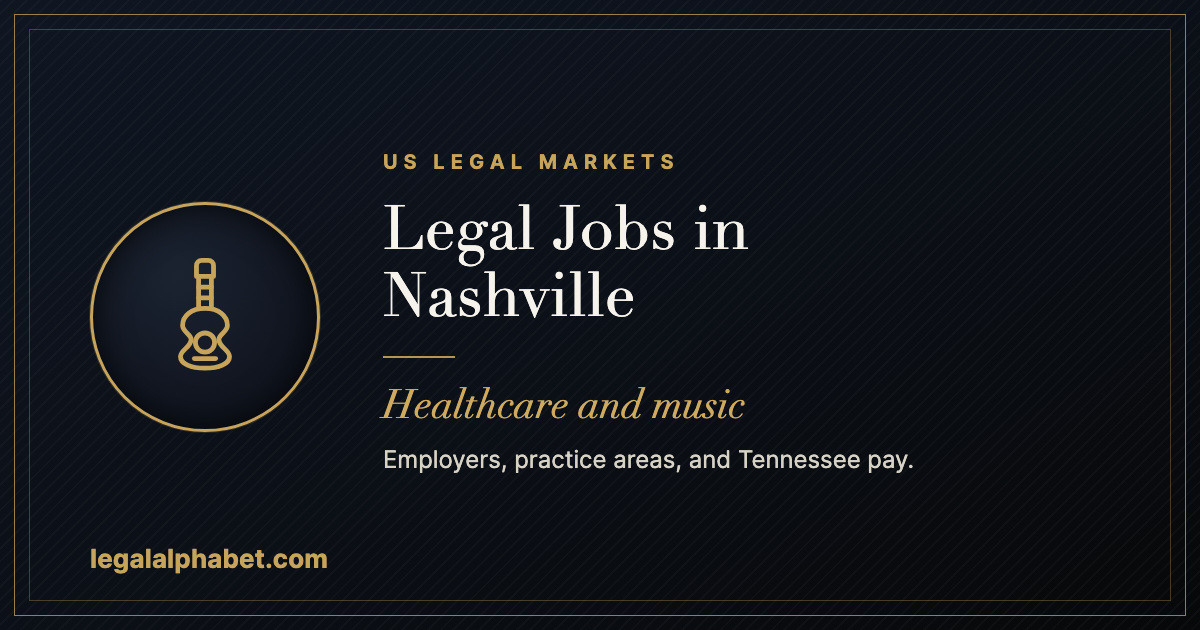Legal Jobs in Nashville: A 2026 Market and Career Guide