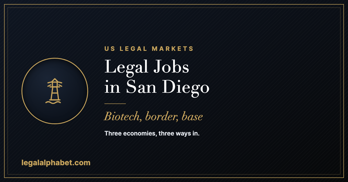 Legal jobs in San Diego, a LegalAlphabet 2026 career guide