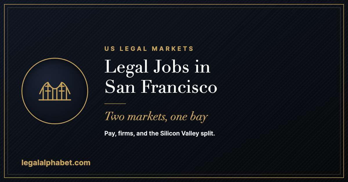 Legal jobs in San Francisco and the Bay Area, a LegalAlphabet 2026 career guide