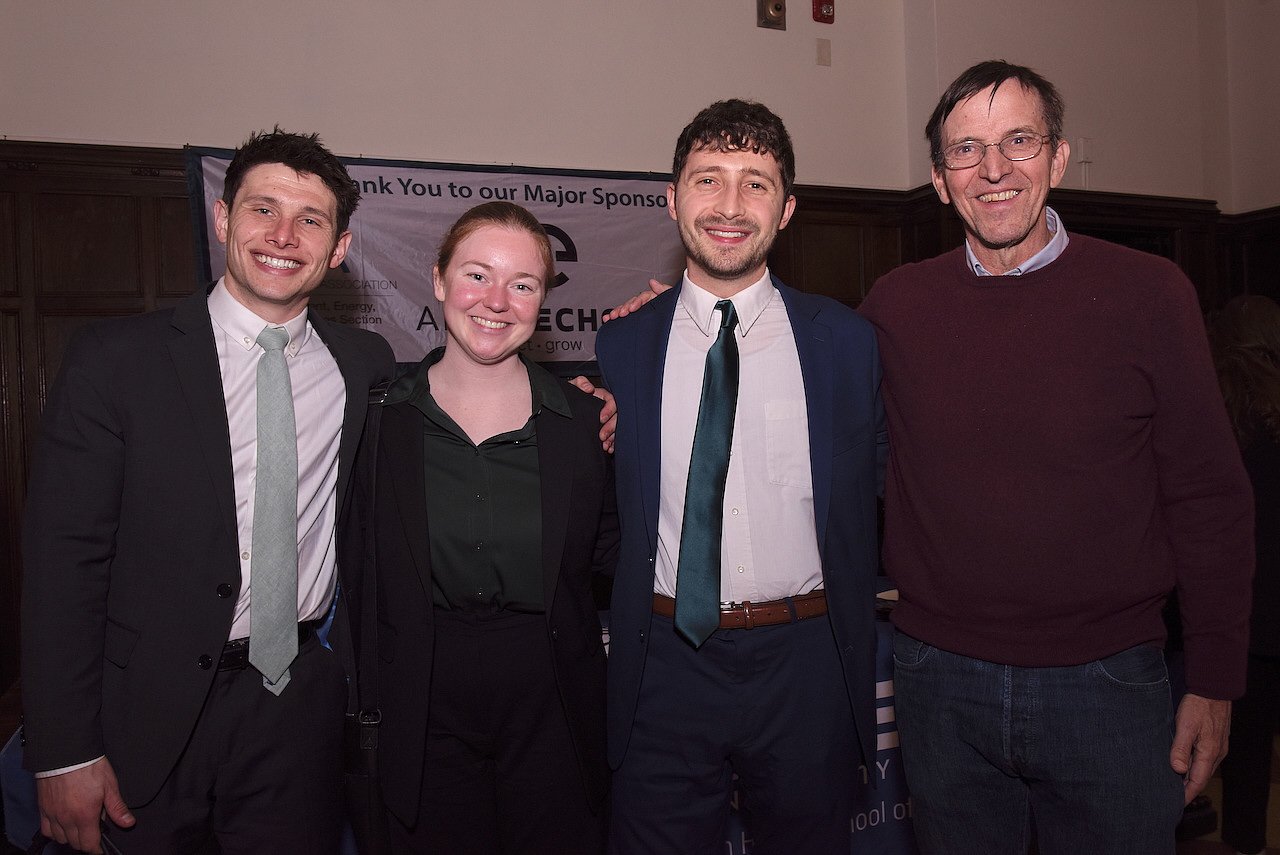 Lewis and Clark national champion environmental moot court team with Professor Craig Johnston