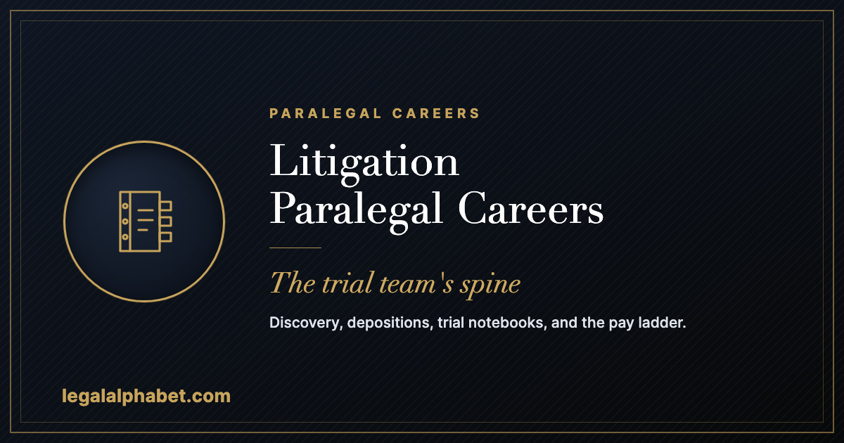 Litigation paralegal careers in the US, a LegalAlphabet 2026 career guide