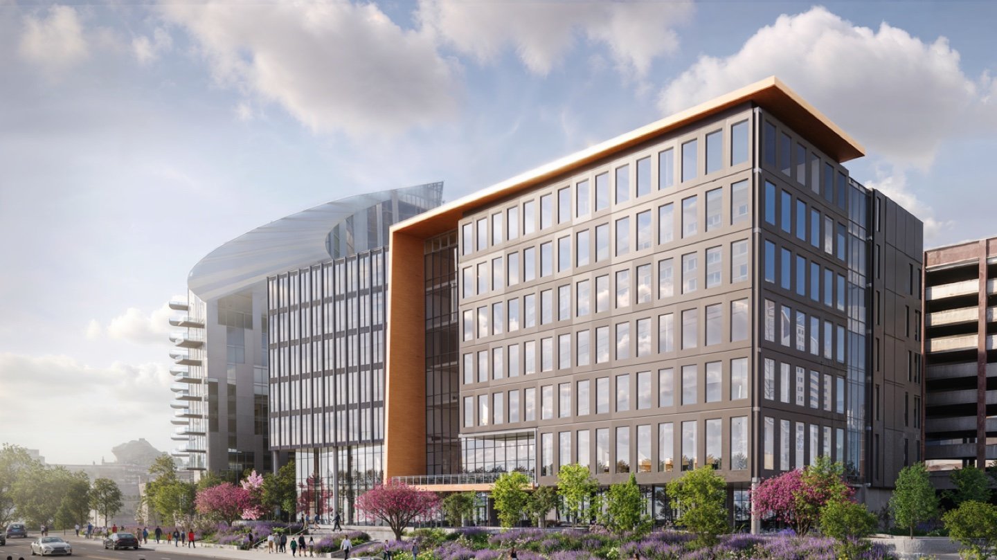 Rendering of the Commonwealth Center for Biomedical Excellence in Covington, Kentucky