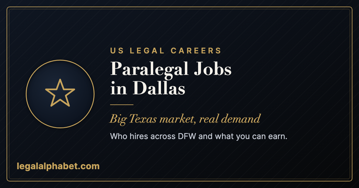 Paralegal Jobs in Dallas: A 2026 Career and Hiring Guide