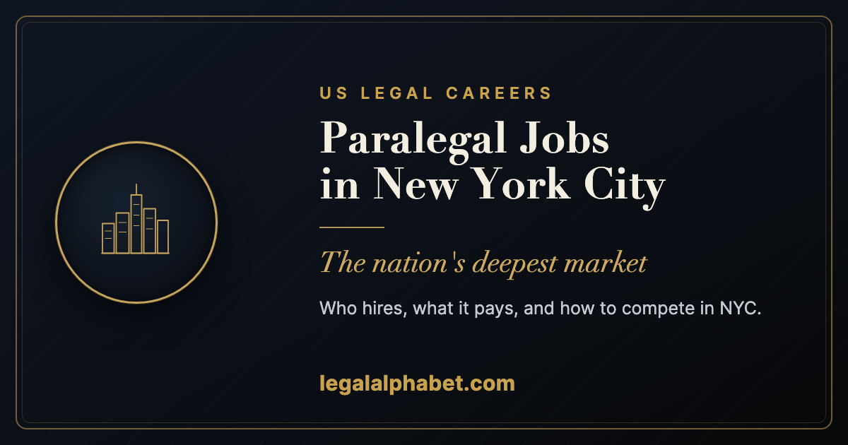 Paralegal Jobs in New York City: A 2026 Career and Hiring Guide