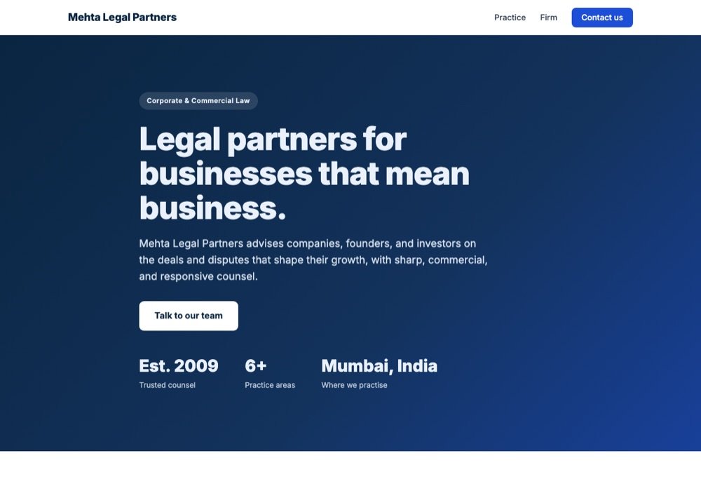 Corporate website template preview