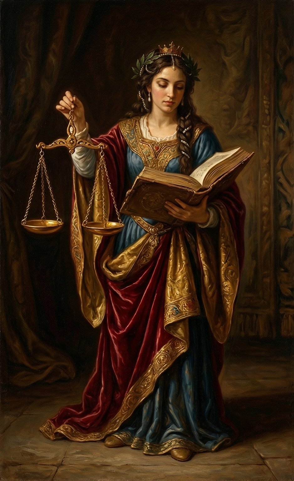 Renaissance painting of Lady Justice